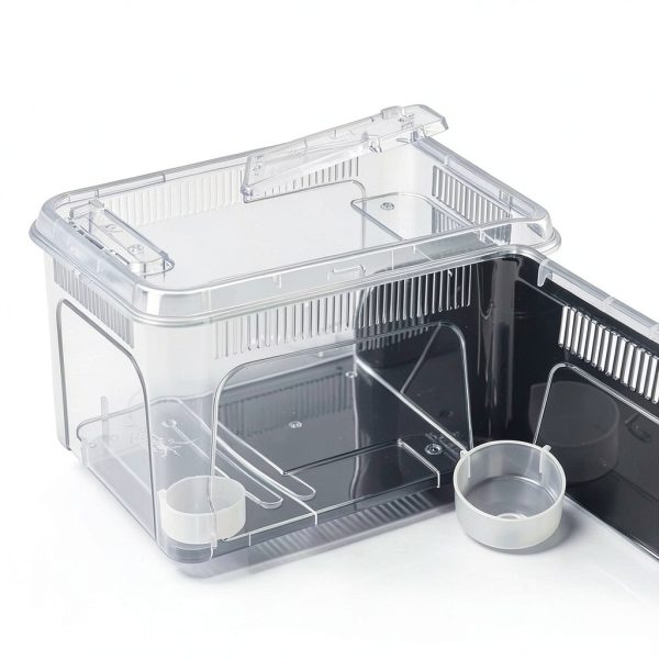 Irenare Plastic Reptile Terrarium Clear Ventilated Pet Cage-6
