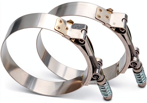 Roadformer T-Bolt Hose Clamps Silver Spring Loaded-4
