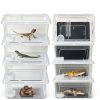 Irenare Plastic Reptile Terrarium Clear Ventilated Pet Cage-4
