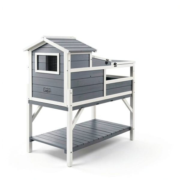 GEGURI Tortoise House Solid Wood 3 Room Reptile Terrarium-6