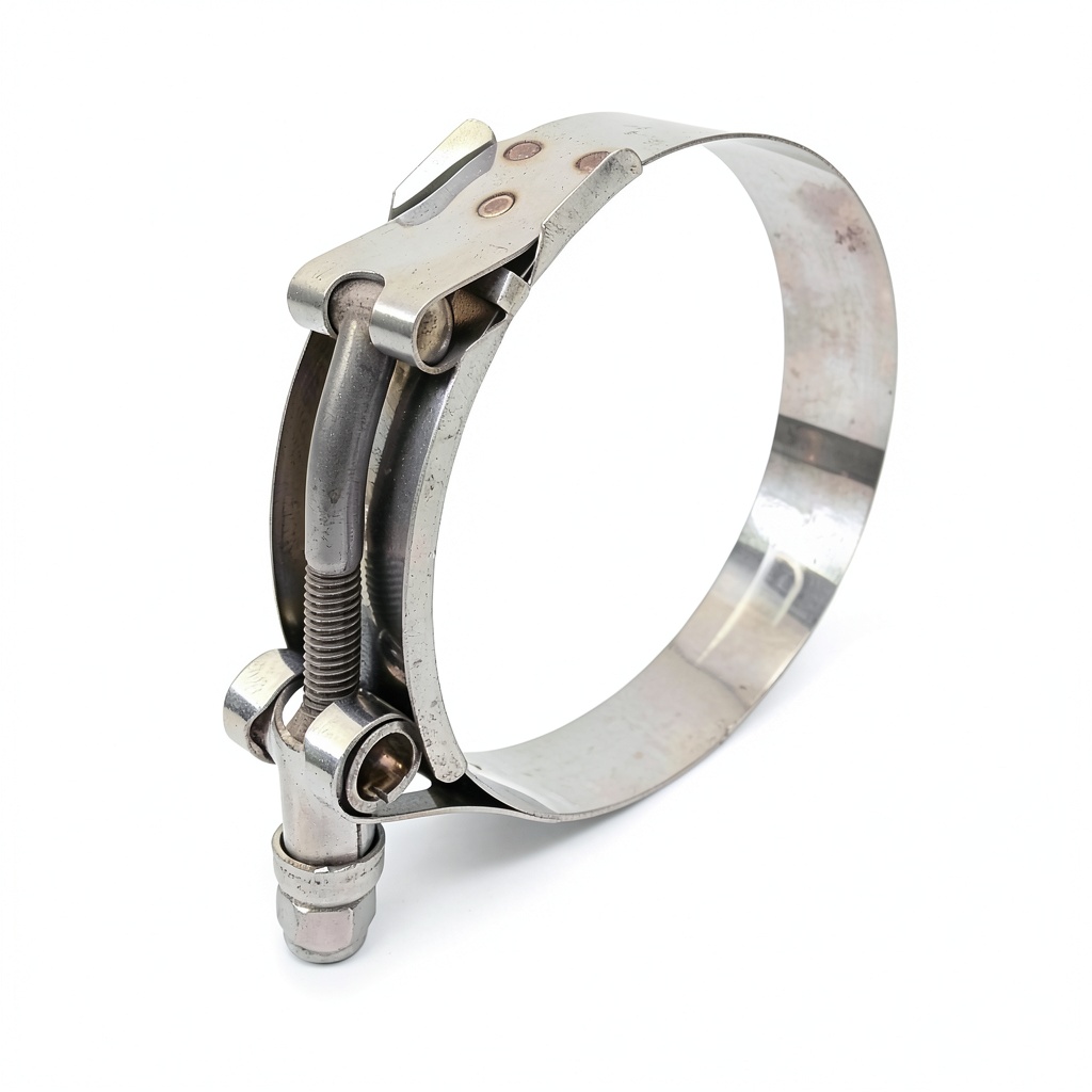 HPS T-Bolt Hose Clamp installed on an industrial hose