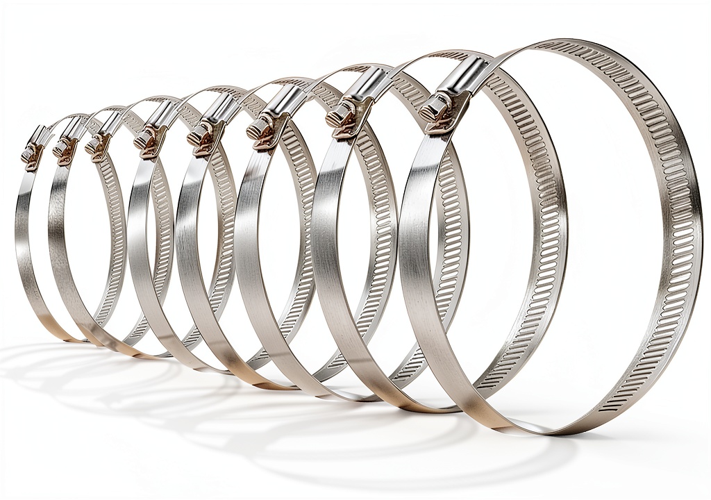 GLIDESTORE stainless steel hose clamp securing a duct connection