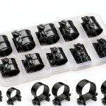 Smseace Hose Clamps Zinc Steel Automotive Fuel Line-0