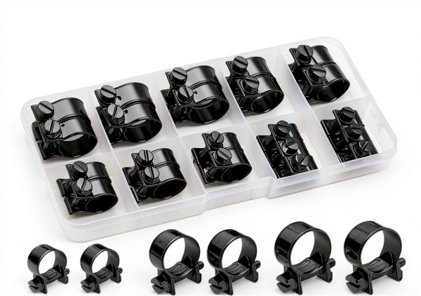 Smseace Hose Clamps Zinc Steel Automotive Fuel Line-0