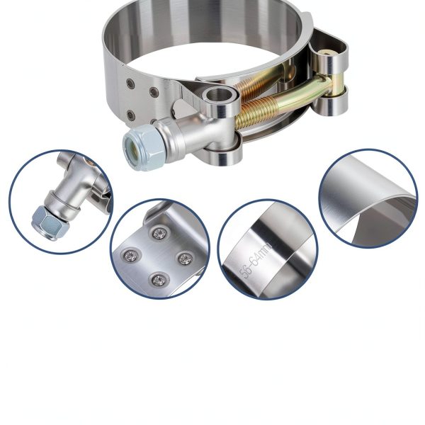 PanjinHub T-Bolt Hose Clamps Stainless Steel Industrial-2