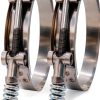 Roadformer T-Bolt Hose Clamps Silver Spring Loaded-0
