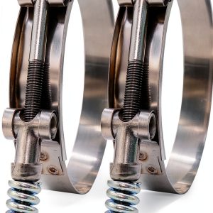 Roadformer T-Bolt Hose Clamps Silver Spring Loaded-0
