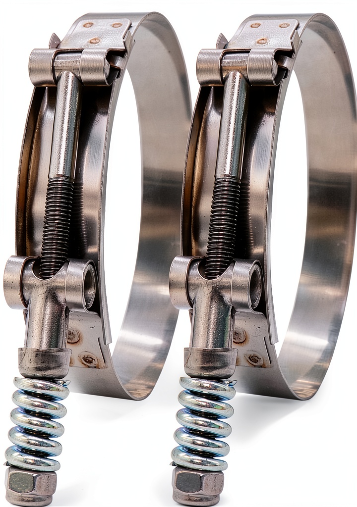 Roadformer T-Bolt Hose Clamps installed on a turbo charge air cooling system