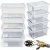Irenare Plastic Reptile Terrarium Clear Ventilated Pet Cage-0