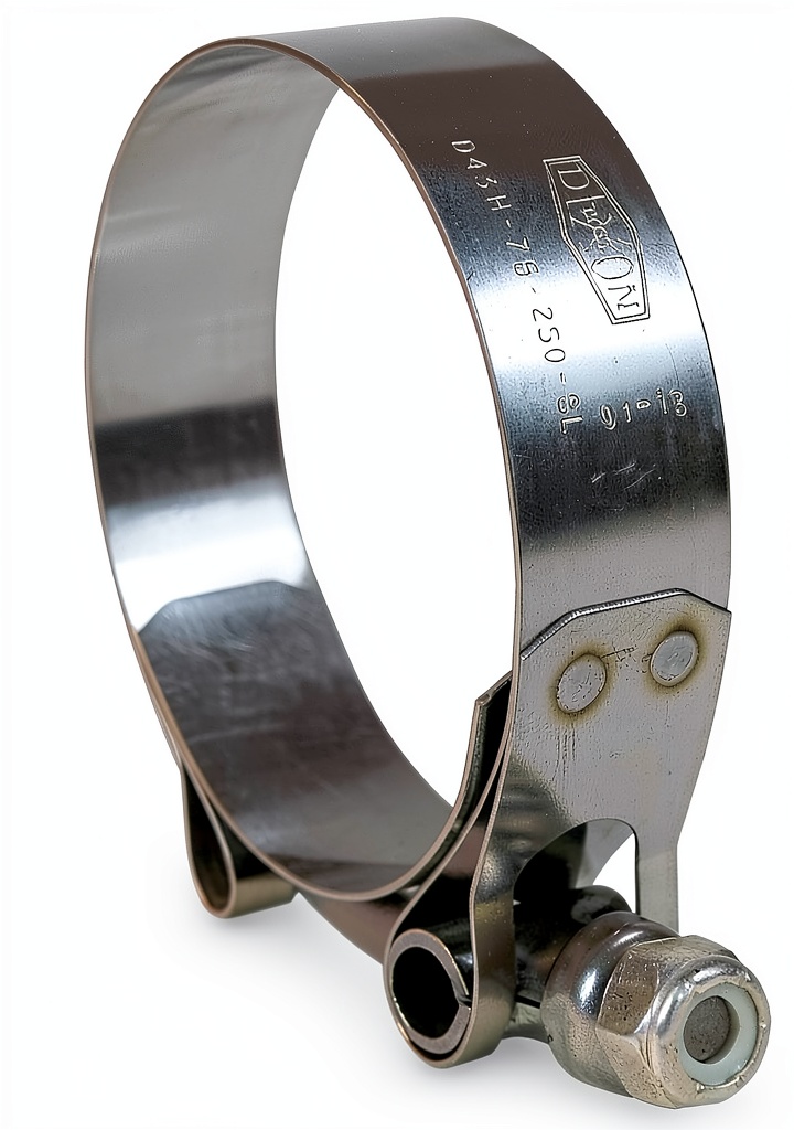 Dixon T-Bolt Hose Clamp STBC800 installed on industrial hose