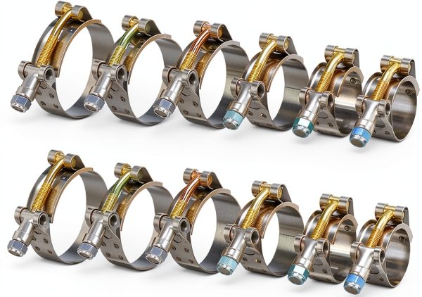 PanjinHub T-Bolt Hose Clamps Stainless Steel Industrial-0