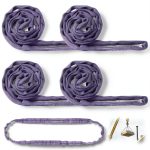 4 Pcs 6' Polyester Endless Round Sling Endless Round Lifting Sling for Hoist Heavy Duty Lifting Straps for Moving Towing Cargo 2204 Lbs Vertical Capacity 2780 Lbs Choker 5562 Lbs Basket-0